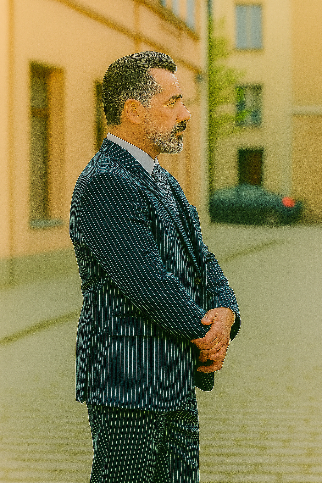 1920s Mens Suit - 1920s Mens Outfit - 1920s  costume  Bold Pinstripe  Navy