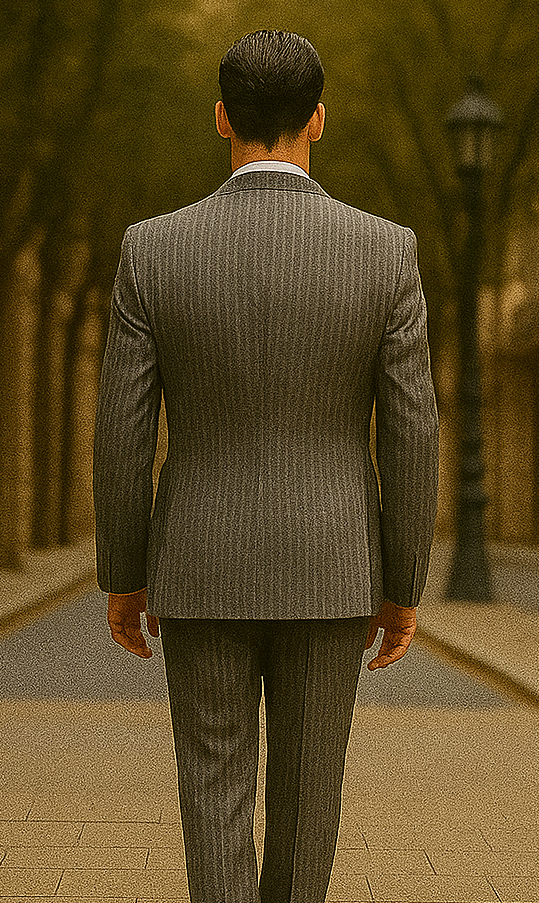 1920s Mens Suit - 1920s Mens Outfit - 1920s  costume  Bold Pinstripe  Suit  Grey