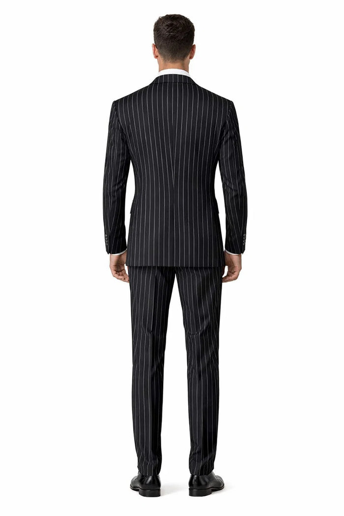 1920s Mens Suit - 1920s Mens Outfit - 1920s costume  Bold Pinstripe Suit in  Black