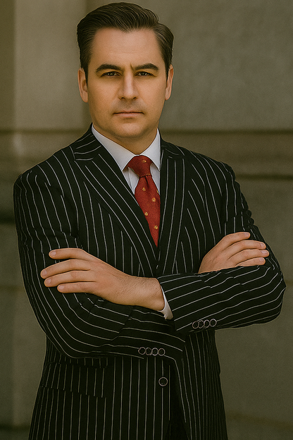 1920s Mens Suit - 1920s Mens Outfit - 1920s costume  Bold Pinstripe Suit in  Black