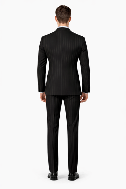 1920s Mens Suit - 1920s Mens Outfit - 1920s  costume  Bold Pinstripe Wide Suit in Black