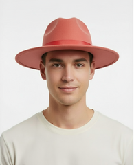 men-s-coral-pink-wide-brim-fedora-hat-wool-felt-dress-hat-with-red-ribbon-band