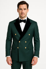 mens-green-double-breasted-wedding-tuxedo-with-black-velvet-lapel-and-gold-buttons
