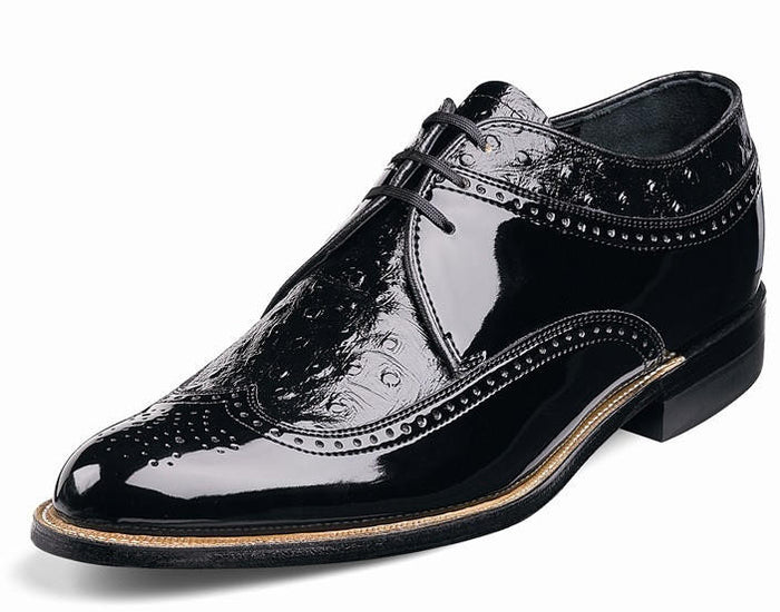 mens shiny black dress shoes 1920s Wingtip Birthday Outfit 1 Year Mac Duggal these shoes offer a Size:11.5 M