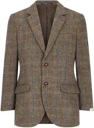 Walker and Hawkes Harris Tweed Blakemore Blazer for Men - Hand-Woven Wool Tweed Jacket with Polyester Lining, Regular Fit