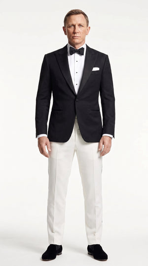 Men’s James Bond Style Black Dinner Jacket Blazer – Classic Formal Tuxedo Evening Wear