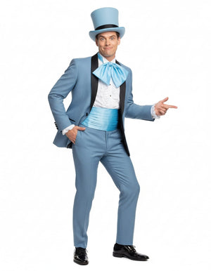 Dumb and Dumber Light Blue Tuxedo Costume for Men with Matching Top Hat  Classic 90s Party and Halloween Suit