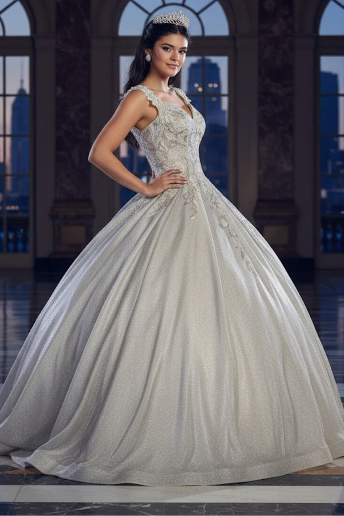 Quinceanera Dress Ball Gown Off The Shoulder Glitter & Plus Size
