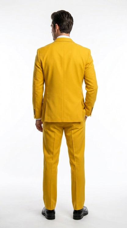 Men’s Beetlejuice Little Head Costume Yellow Suit – Shrinker Inspired 2 Piece Halloween Suit