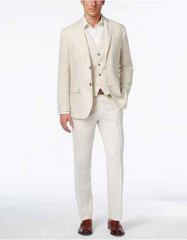 Linen Suit - Mens Summer Suits in Natural Color - Beach  Wedding Suit - Men's Tuxedo USA