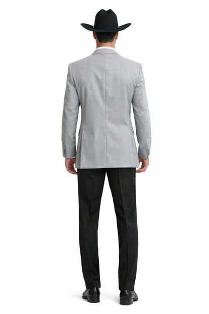 2 Button  Cowboy Dinner Jacket in Grey