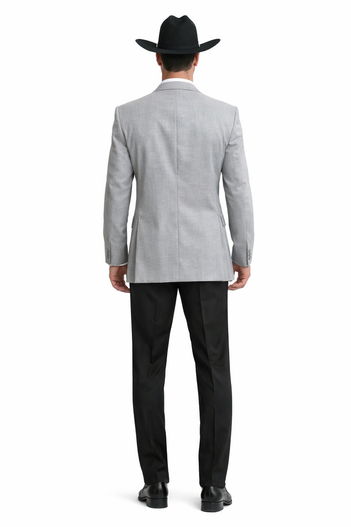 2 Button  Cowboy Dinner Jacket in Grey