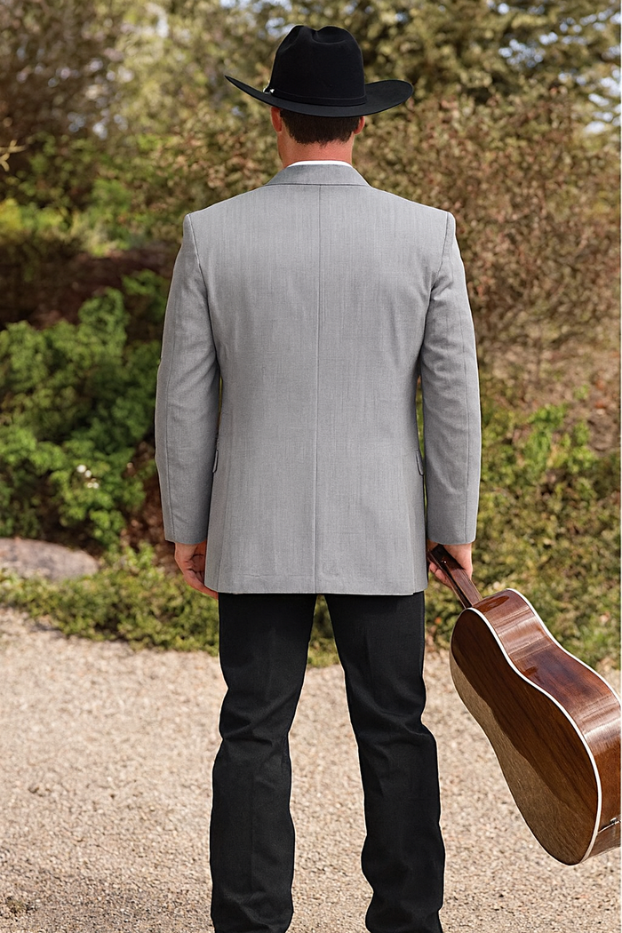 2 Button  Cowboy Dinner Jacket in Grey