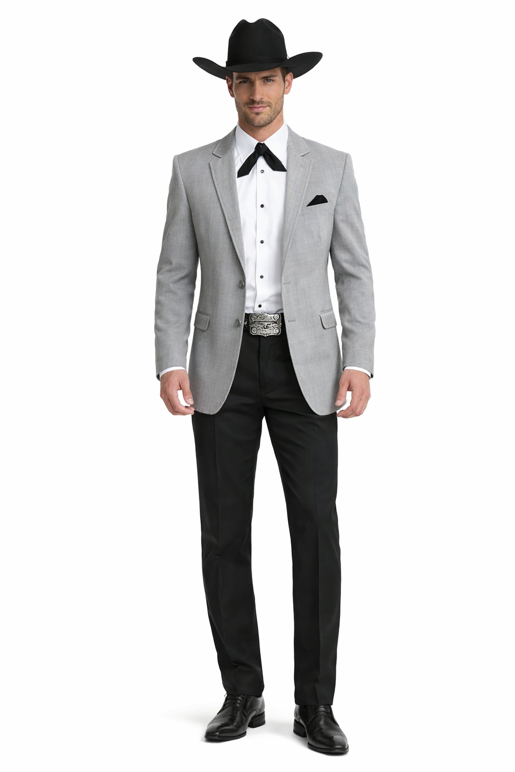 2 Button  Cowboy Dinner Jacket in Grey