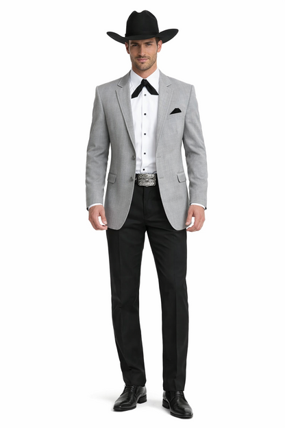 2 Button  Cowboy Dinner Jacket in Grey