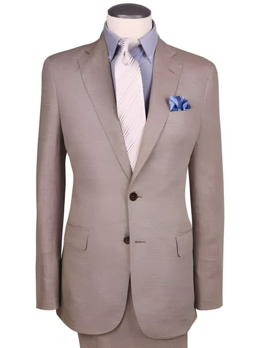 38 Linen Suit Mens Summer Suits in Dark Tan Taupe Khaki