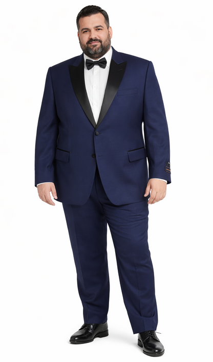 2 Button Designer Peak Tuxedo in Navy Blue