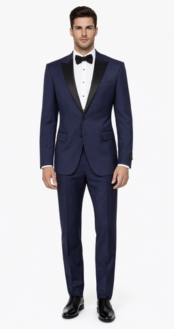 2 Button Designer Peak Tuxedo in Navy Blue