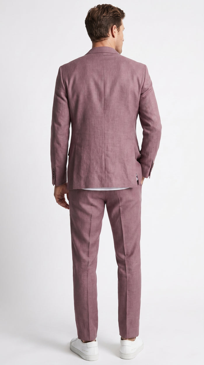 Men’s Mauve 2-Piece Suit – Classic Two-Button Wedding, Prom and Business Suit