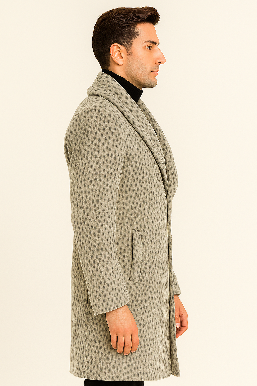 Vintage 1920s Gangster Pimp Coat  Full Length Leopard Faux Fur Style