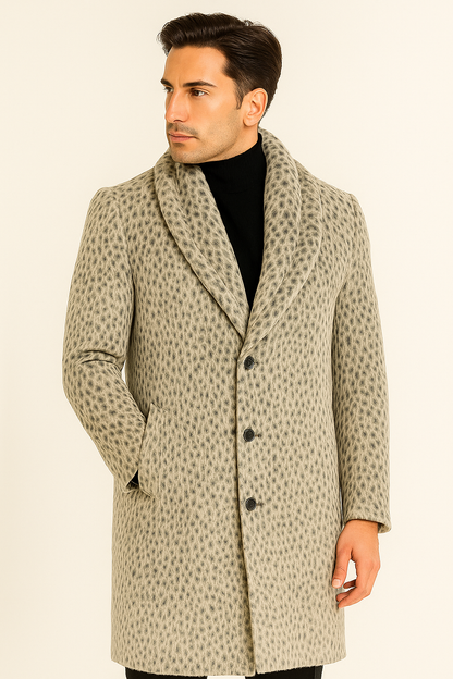 Vintage 1920s Gangster Pimp Coat  Full Length Leopard Faux Fur Style