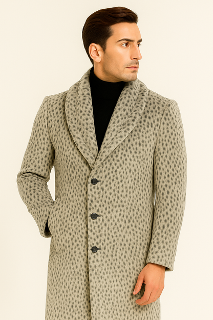 Vintage 1920s Gangster Pimp Coat  Full Length Leopard Faux Fur Style
