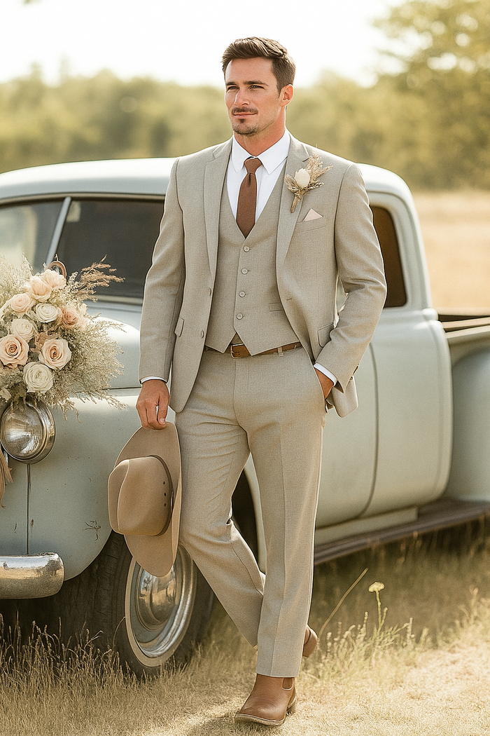 Elegant Cowboy Style Suit for Men - Perfect for Weddings & Events