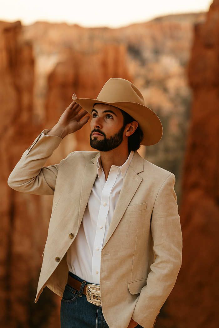 Casual Cowboy Blazer for Men Western Style with Rustic Charm