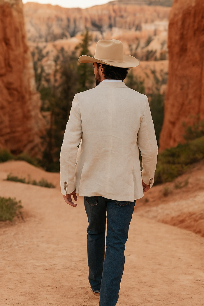 Casual Cowboy Blazer for Men Western Style with Rustic Charm
