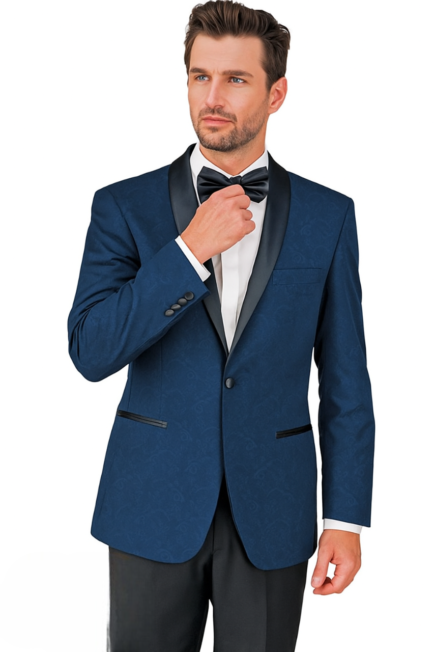 Arlan Paisly Tuxedo by Giorgio Fiorelli in Burgundy/Blue/Black