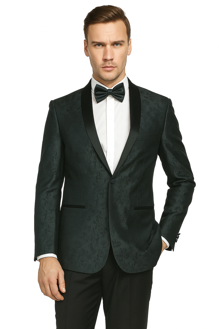 Shawl Paisly Tuxedo by Giorgio Fiorelli in Burgundy, Gray, Blue