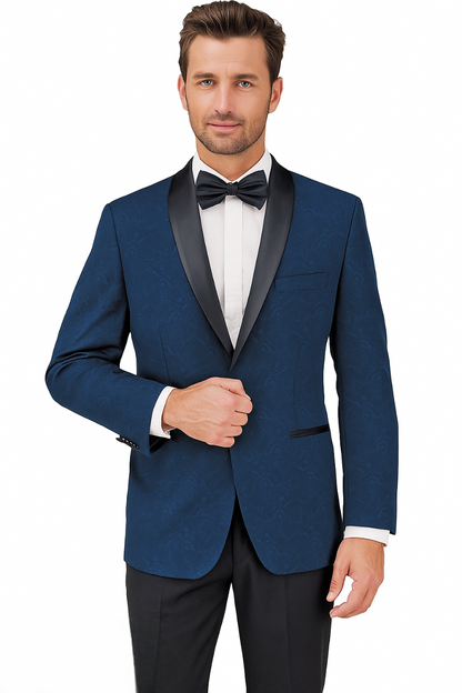 Arlan Paisly Tuxedo by Giorgio Fiorelli in Burgundy/Blue/Black