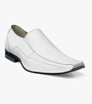 Stacy Adams TEMPLIN Bike Toe Loafer White by Stacy Adams Shoes