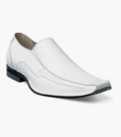 Stacy Adams TEMPLIN Bike Toe Loafer White by Stacy Adams Shoes