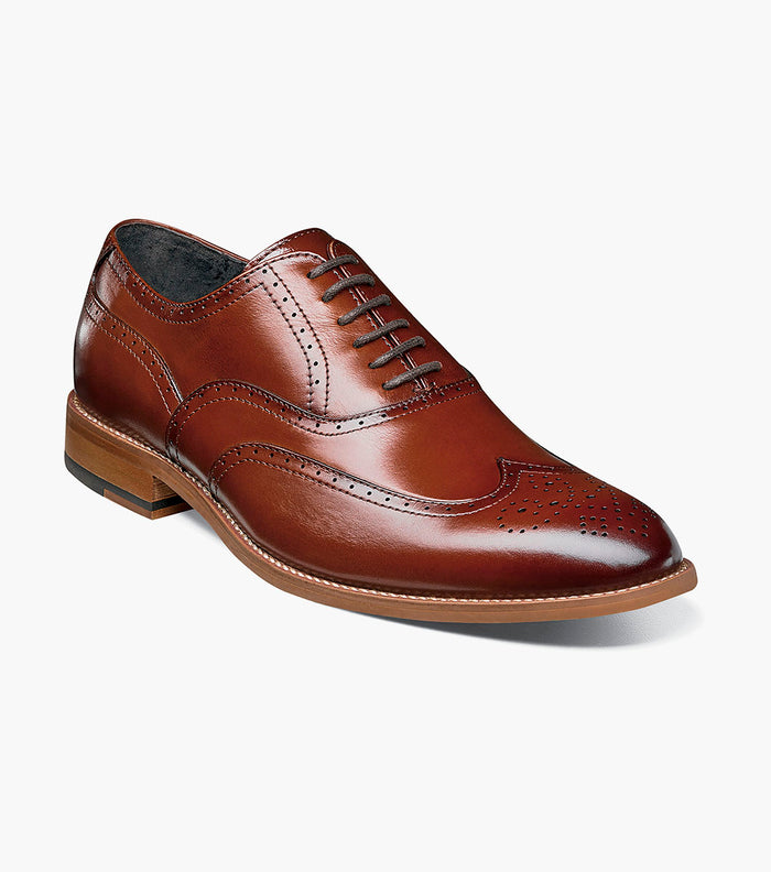 Stacy Adams DUNBAR Wingtip Oxford Cognac by Stacy Adams Shoes