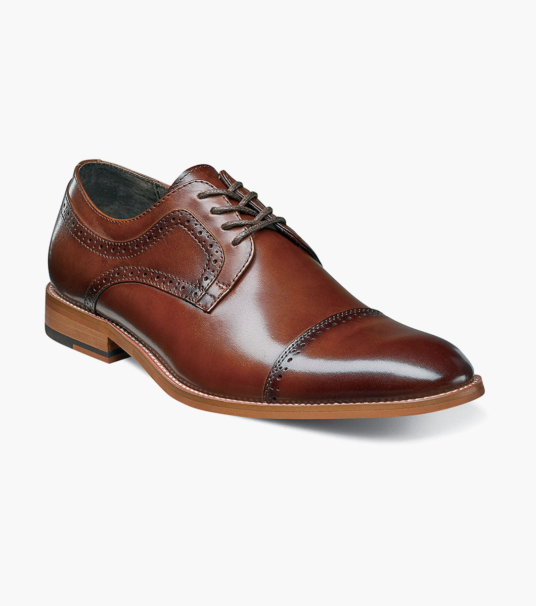 Stacy Adams DICKINSON Cap Toe Oxford Cognac by Stacy Adams Shoes