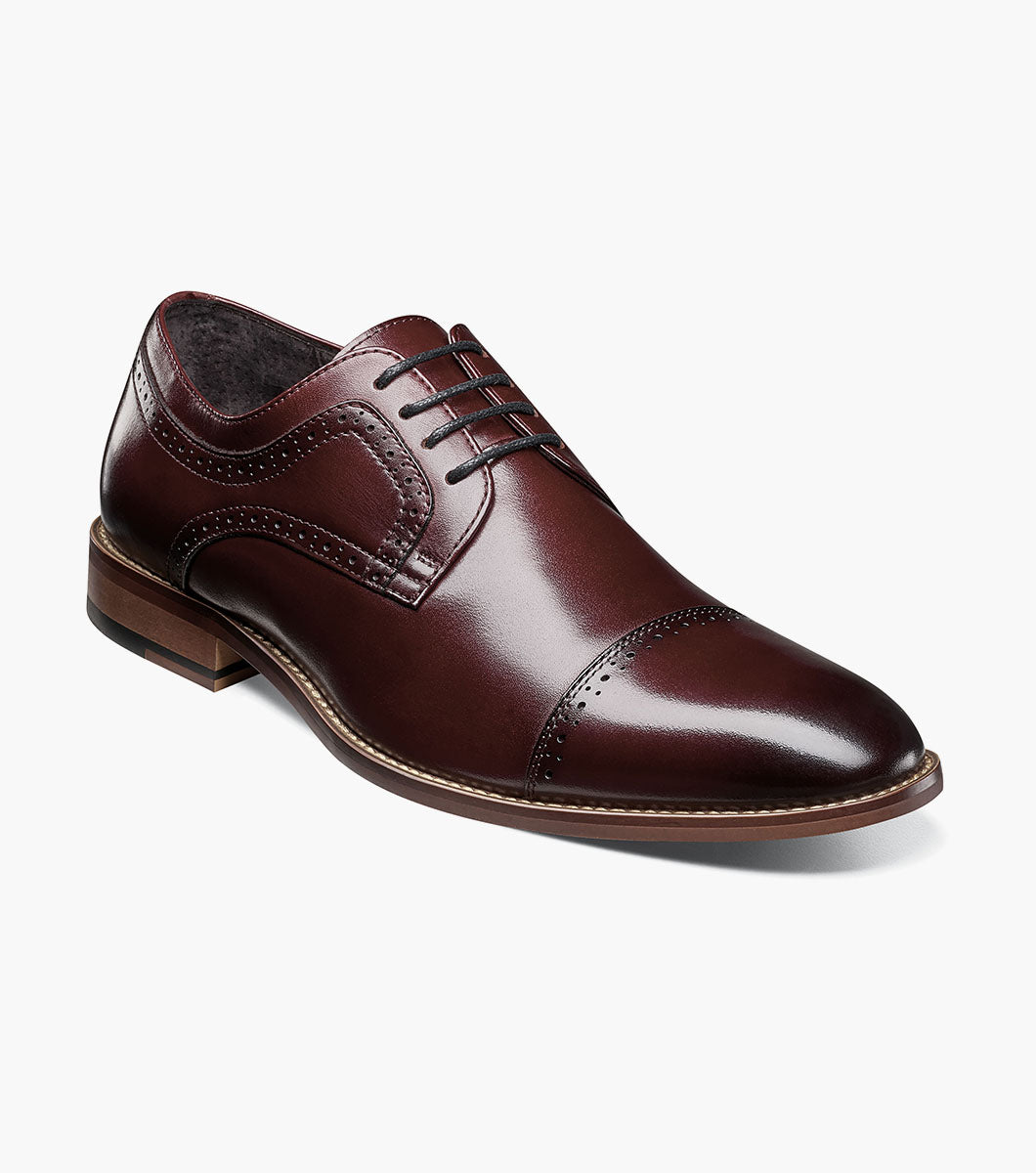 Stacy Adams DICKINSON Cap Toe Oxford Burgundy by Stacy Adams Shoes