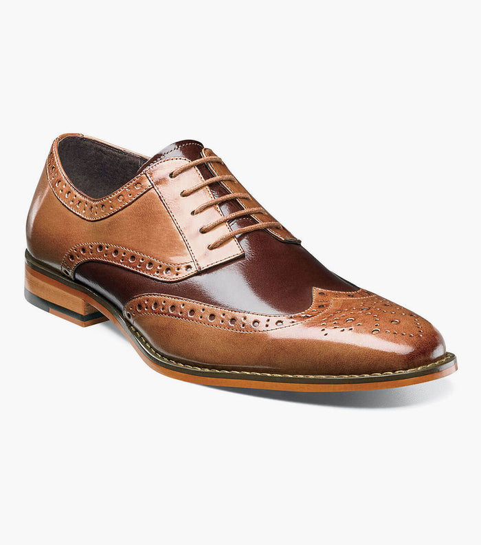 Stacy Adams TINSLEY Wingtip Oxford Tan Multi by Stacy Adams Shoes