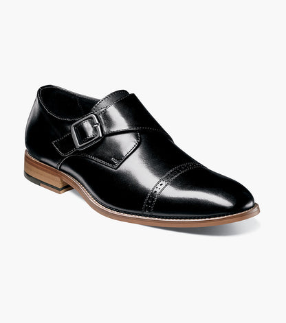 Stacy Adams DESMOND Cap Toe Monk Strap Black by Stacy Adams Shoes
