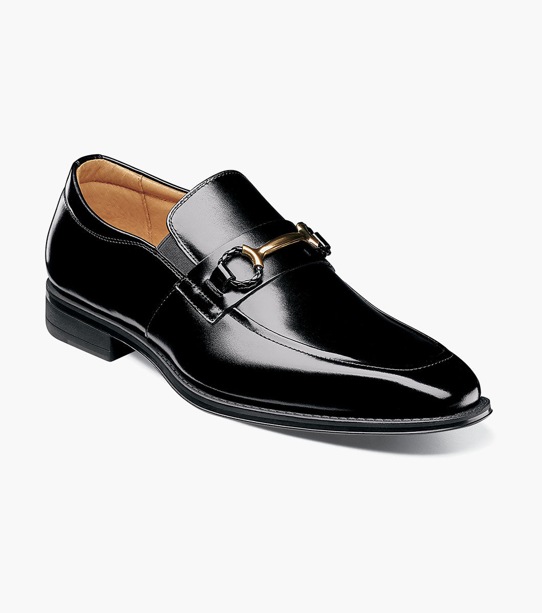 Stacy Adams PIERCE Moc Toe Bit Slip On Black by Stacy Adams Shoes