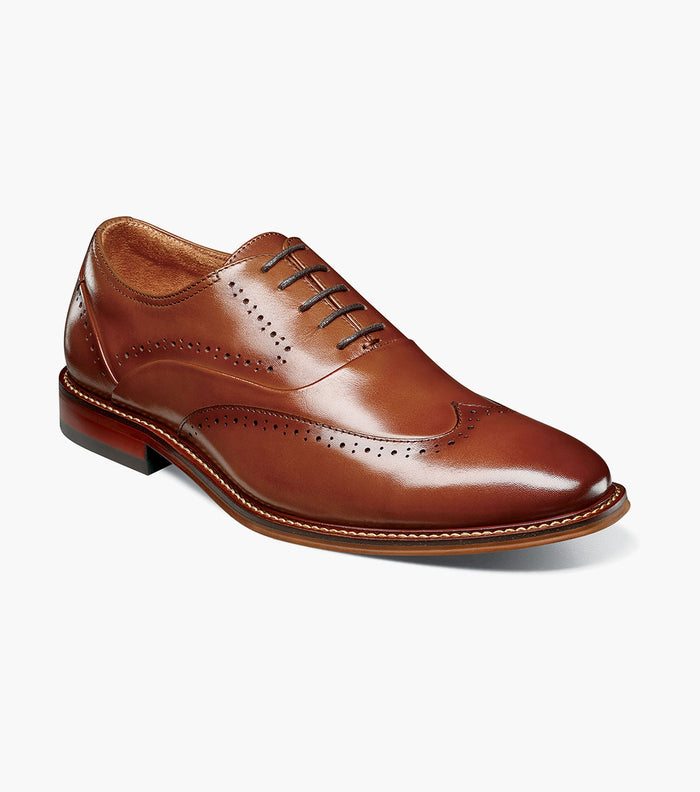 Stacy Adams MACARTHUR Wingtip Oxford Cognac by Stacy Adams Shoes