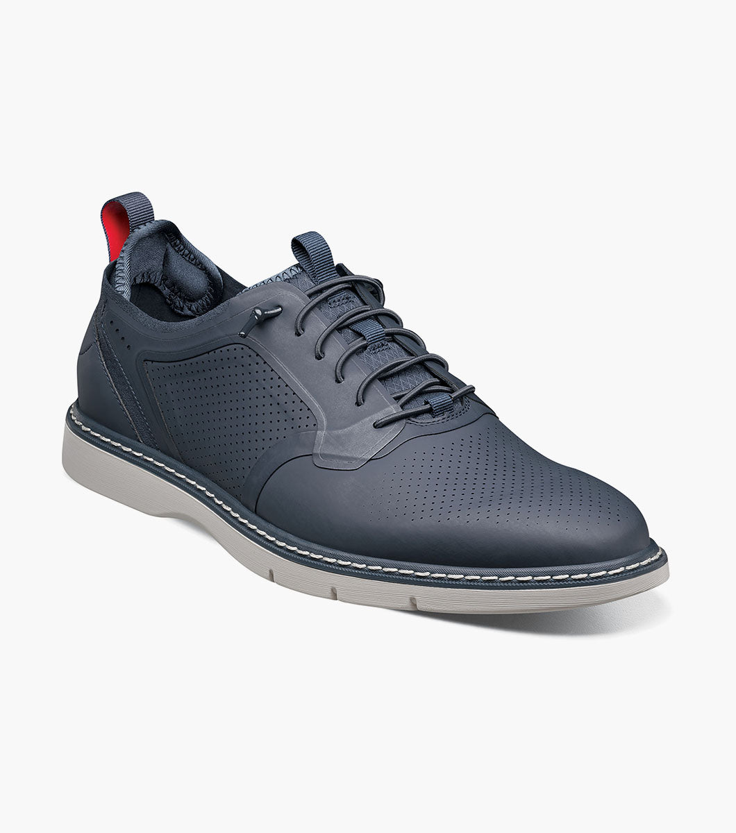 Stacy Adams SYNCHRO Plain Toe Elastic Lace Up Navy by Stacy Adams Shoes