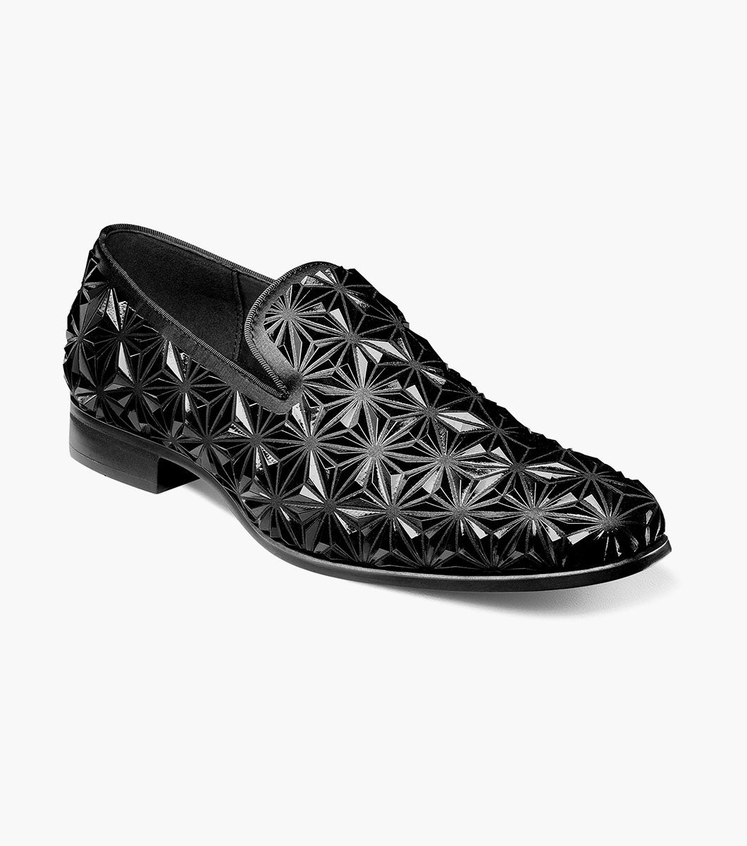 Stacy Adams SEQUENCE Plain Toe Slip On Black by Stacy Adams Shoes