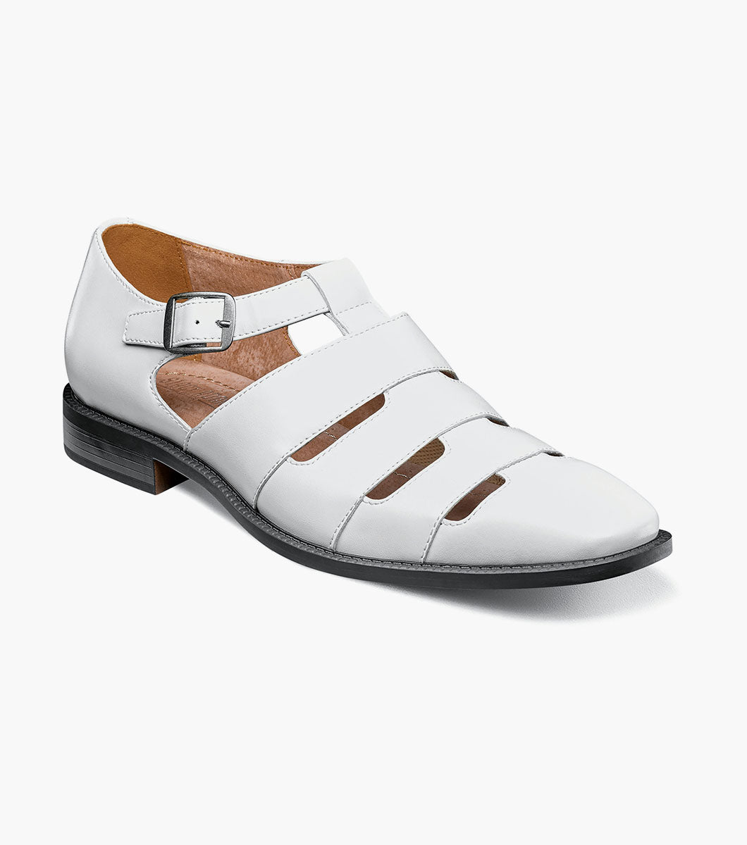 Stacy Adams CALDERON Closed Toe City Sandal White by Stacy Adams Shoes