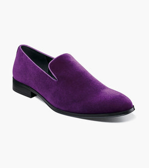 Stacy Adams SAVIAN Plain Toe Velour Slip On by Stacy Adams Shoes