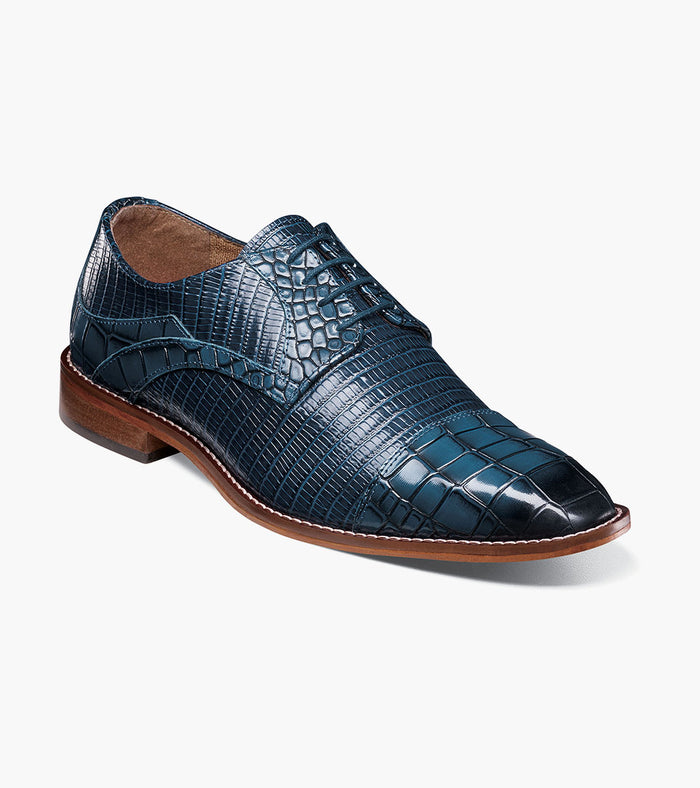 Stacy Adams TEDESCO Cap Toe Oxford Blue by Stacy Adams Shoes