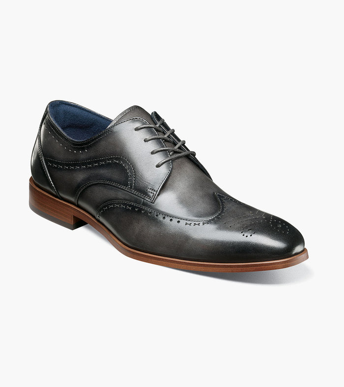Stacy Adams BRAYDEN Wingtip Oxford Gray by Stacy Adams Shoes