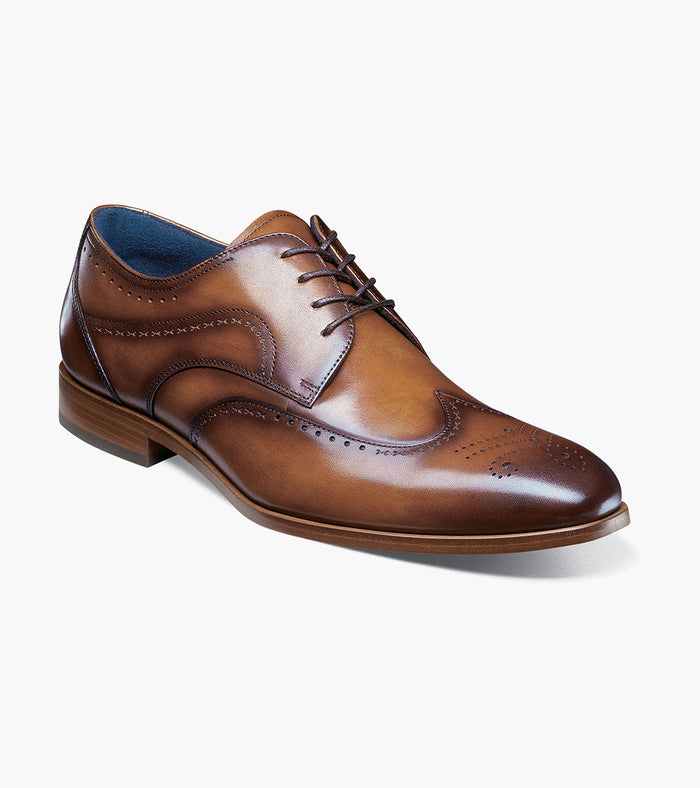 Stacy Adams BRAYDEN Wingtip Oxford Tan by Stacy Adams Shoes