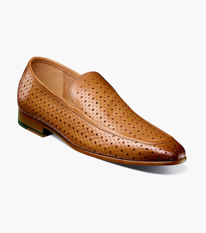 Stacy Adams WINDEN Moc Toe Perf Slip On Natural by Stacy Adams Shoes
