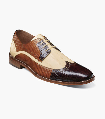 Stacy Adams GALLINARI Wingtip Lace Up Brown Multi by Stacy Adams Shoes